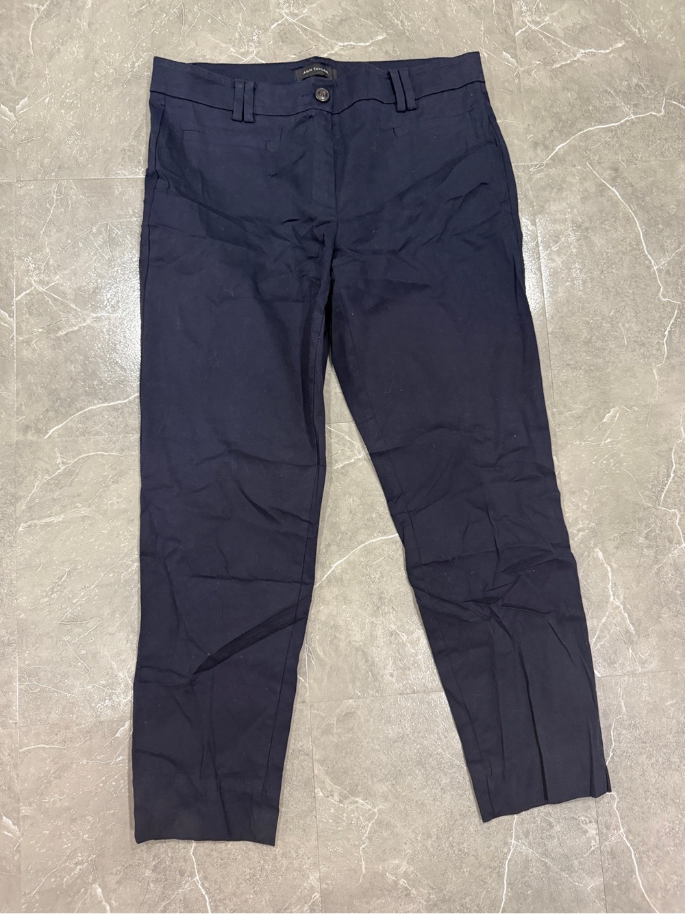 Ann Taylor Navy Chinos - Women's Tailored Fit Small
